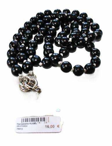 Handykette Kugeln, schwarz