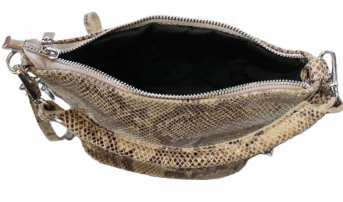 Preview: Ledertasche Conny Python, taupe