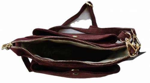 Preview: Wildledertasche Kalea, bordeaux