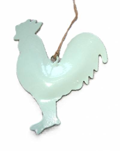 Aufhänger Hahn, mitgrün, Emaille