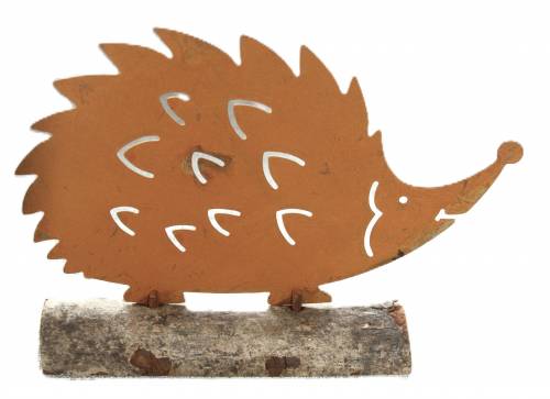 Rostiges Igelchen auf Ast befestigt