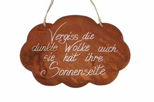 Schild Wolke mit Spruch, von Badeko
