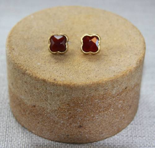 Ohrstecker Orient mit Red Agate Steinen von Sence Copenhag