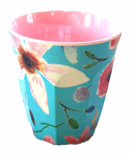 Melamin Cup mit Selma Flower Print von Rice