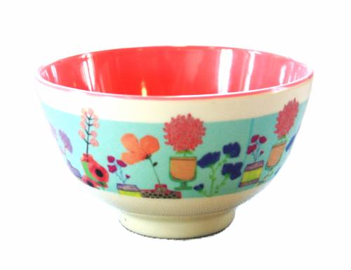 Kleine Melamin Schüssel mit Blümchen Print von Rice