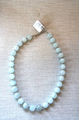 Kette, Aquamarinkugeln silber