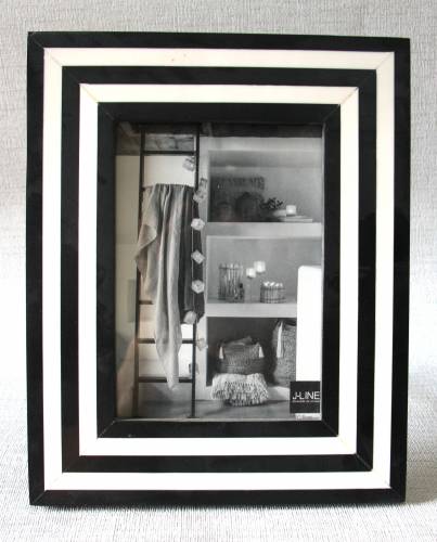 Bilderrahmen schwarz-weiß, für Fotos 13 x 18 cm, von Jolipa Mod. 96953