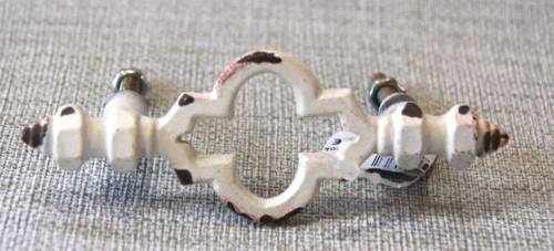 Schrankgriff Metall creme, Shabby-Look