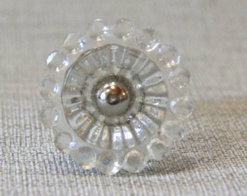 Knauf-Blume, glasklar, Chic Antique