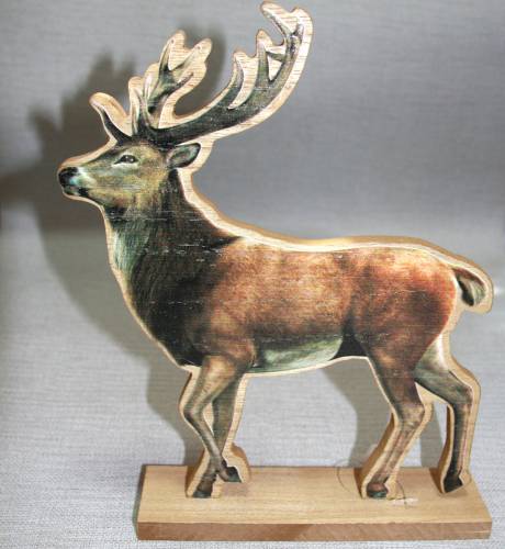 Rentier/Hirsch aus Holz, bedruckt, Clayre & Eef, Mod. 6H1899