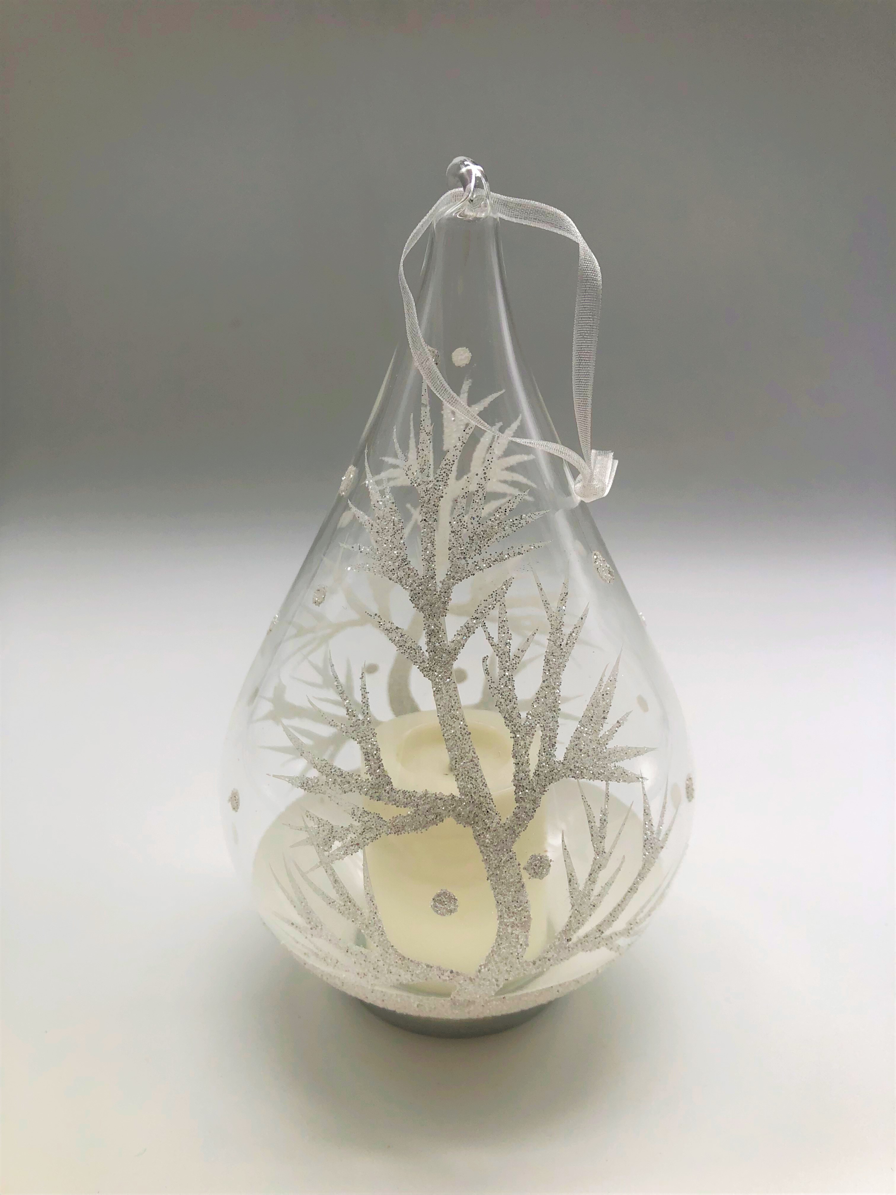 weihnachtskugel, beleuchtete kugel, glastropfen beleuchtet, kugel mit