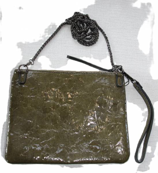 Lack-Gel-Tasche olivgrün