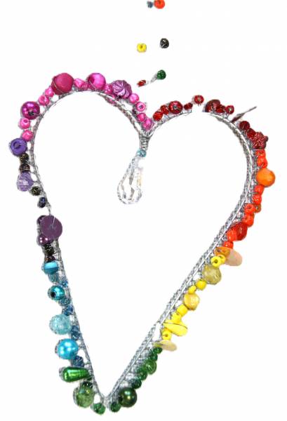 Regenbogen-Herz Funkel