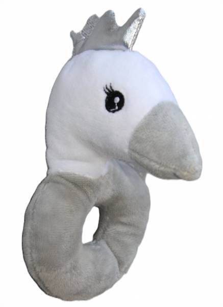 Baby-Rassel Schwan mit Krone
