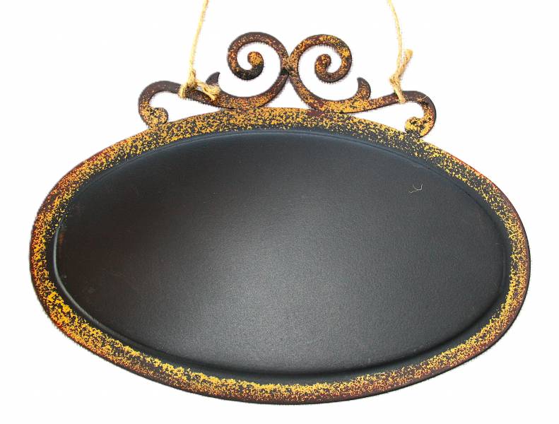 Motto-Hängetafel aus Metall/Rost