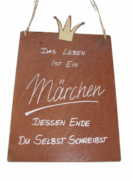 Rostige Metalltafel Märchen von Badeko