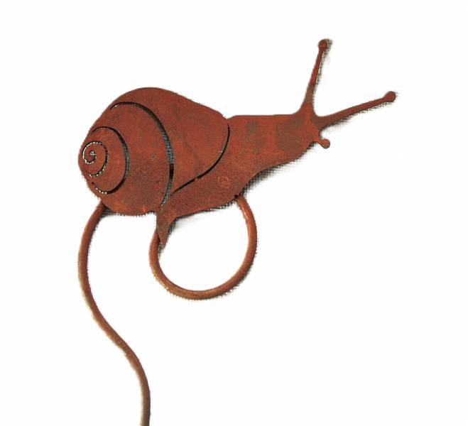 Schnecke auf Curlstab