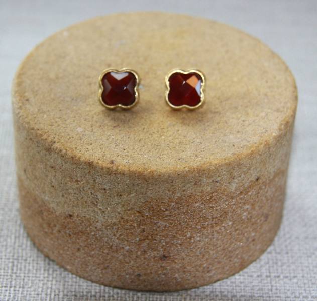 Ohrstecker Orient mit Red Agate Steinen von Sence Copenhag