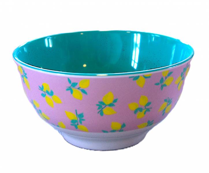 Melamin Schüsselchen mit Zitronen Print von Rice