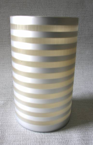 Weiß-Gold gestreiftes Glas, 20 cm hoch, von Jolipa Mod. 66147