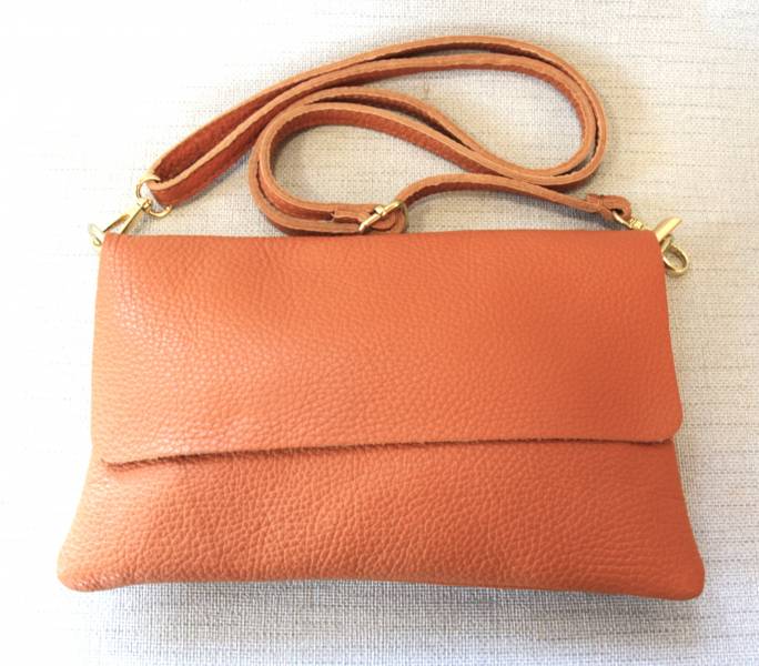Copper Bag, orange, echtes Leder, Wauw