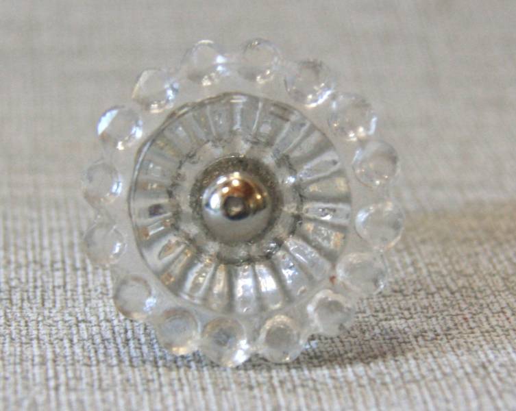 Knauf-Blume, glasklar, Chic Antique