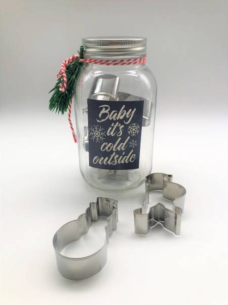 Weihnachtliche Ausstechförmchen, 6 Stück im Glas