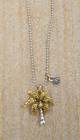 Kette mit Palmenanhänger und Glitzerkugel